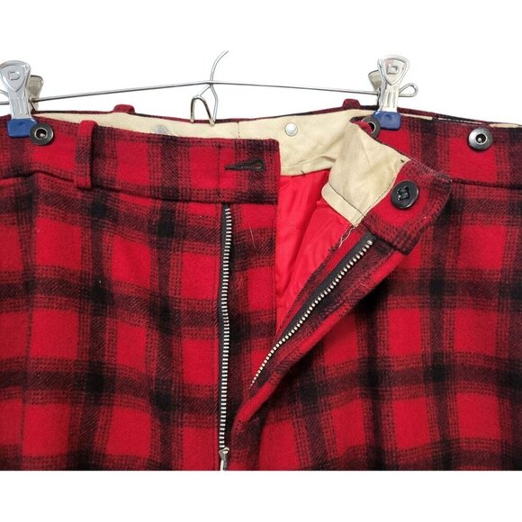 Vintage WOOLRICH Buffalo Plaid Mackinaw Wool Outdoor Pants - Picture 5 of 14
